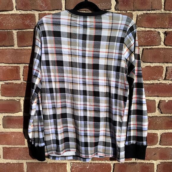 Vera Bradley Ribbed Sleep Lounge Top Black Plaid Long Sleeve Cotton M NEW - Picture 4 of 4